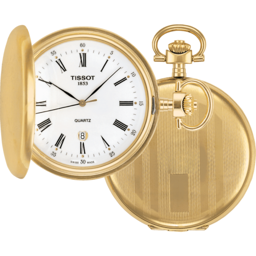 Tissot Savonnette Yellow Gold / White